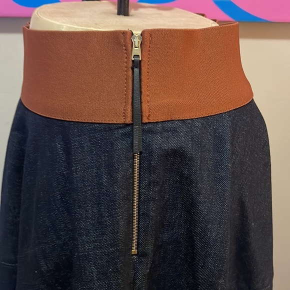 Marni Blue Cotton Denim Circle Skirt - Picture 8 of 12
